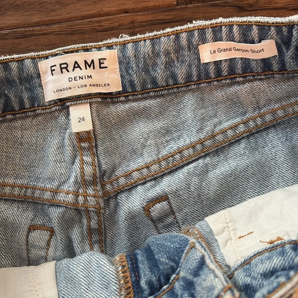 Frame Denim Le Grand Garcon Jean shorts